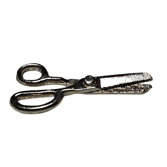 Miniature Silver Tone Scissors Pendant Charm Jewelry Crafting Necklace Bracelet - Picture 2 of 3